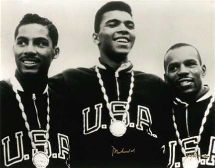 Muhammad Ali Signed 1960 Rome Olympics BW 11x14" Photograph (Beckett)